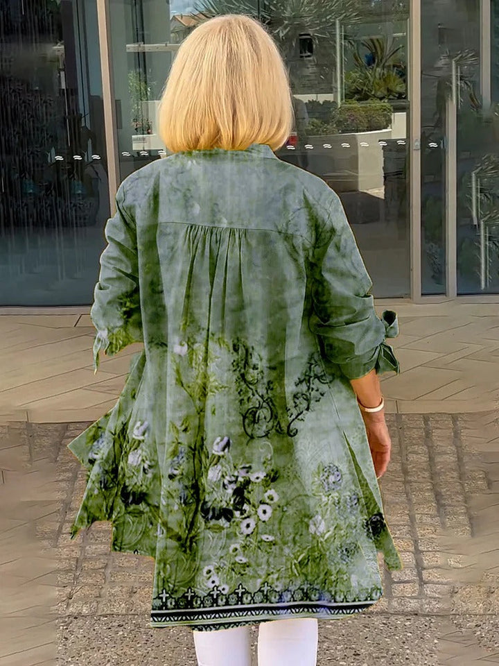 MYLA-ROSE – BOW SLEEVE PRINTED COTTON JACKET