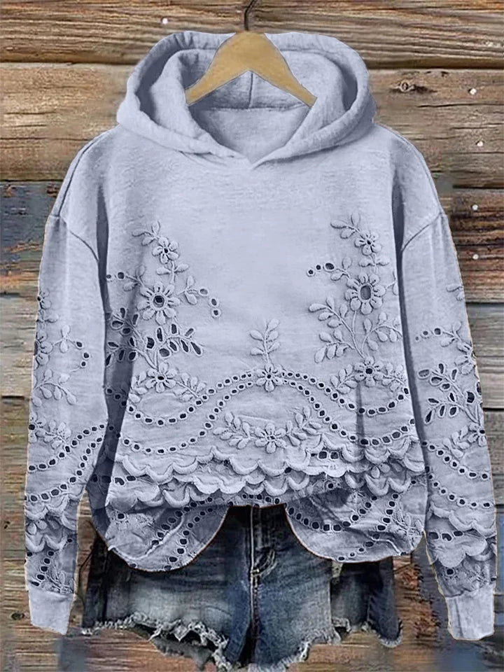 LINDA – SWEATER WITH LACE DETAILS
