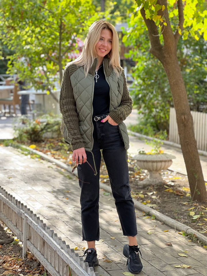 MORFA – STYLISH PATCHWORK KNITTED JACKET