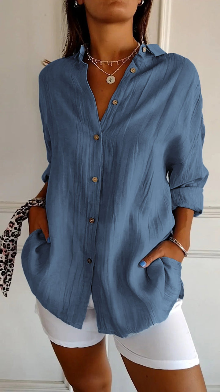 Sasha - Elegant Pleated Shirt