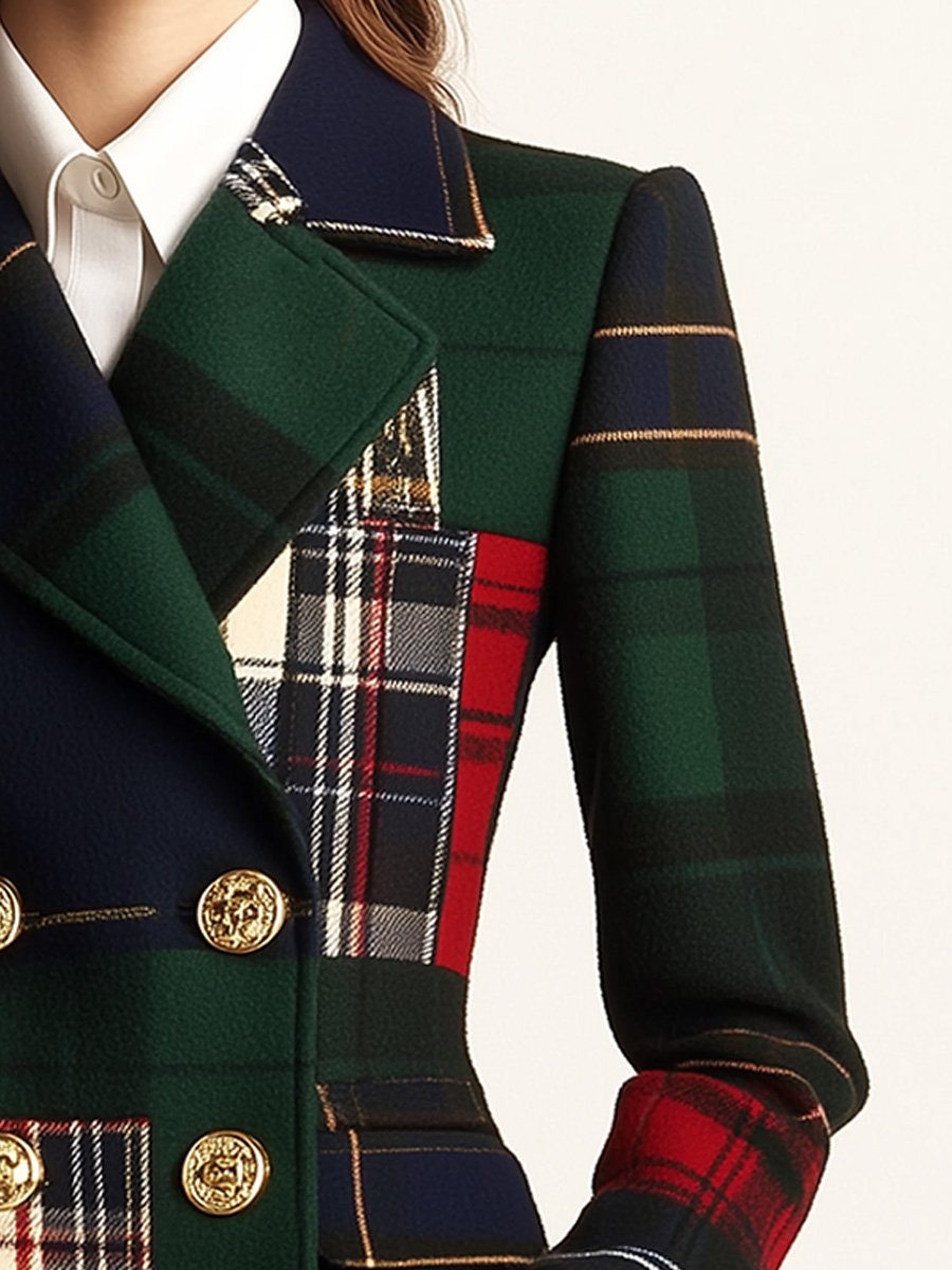 Thiralyssea – Classic Wool Plaid Jacket
