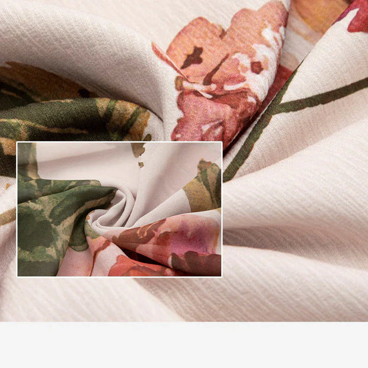 Romilly | Lace-Up Dress with Floral Print